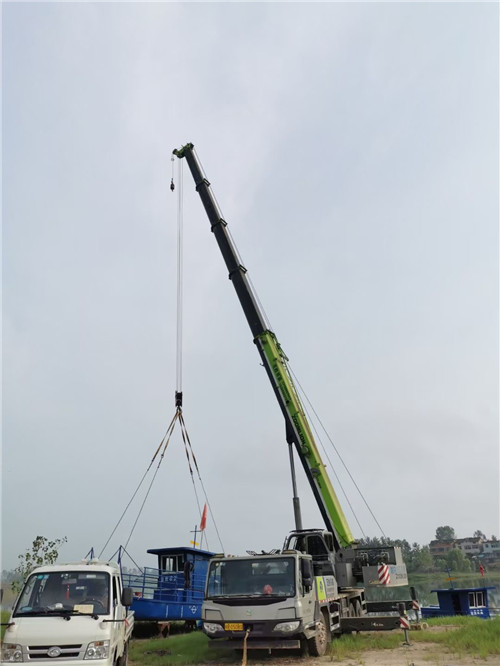 乐昌市桥梁建设吊装案例